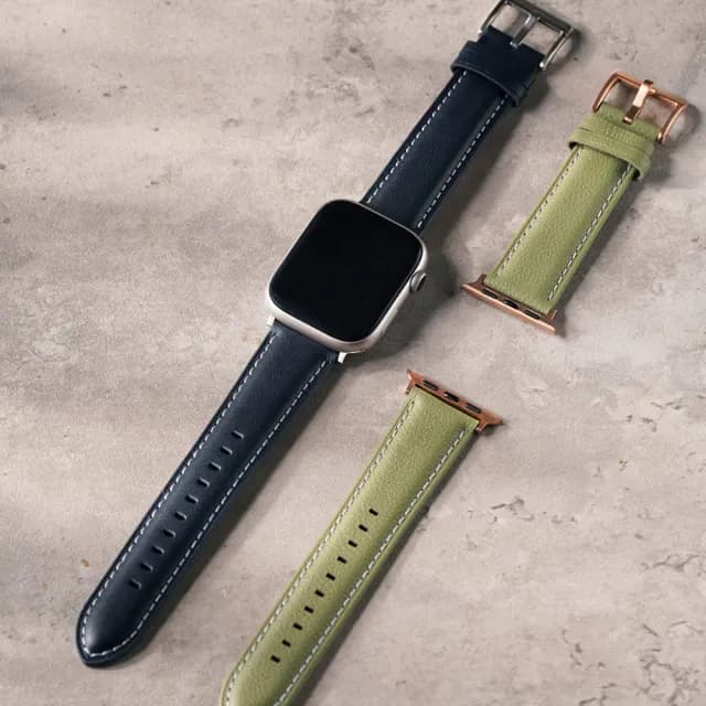 【W.wear】Apple Watch-車白線真皮蘋果錶帶(蘋果錶帶/真皮錶帶)