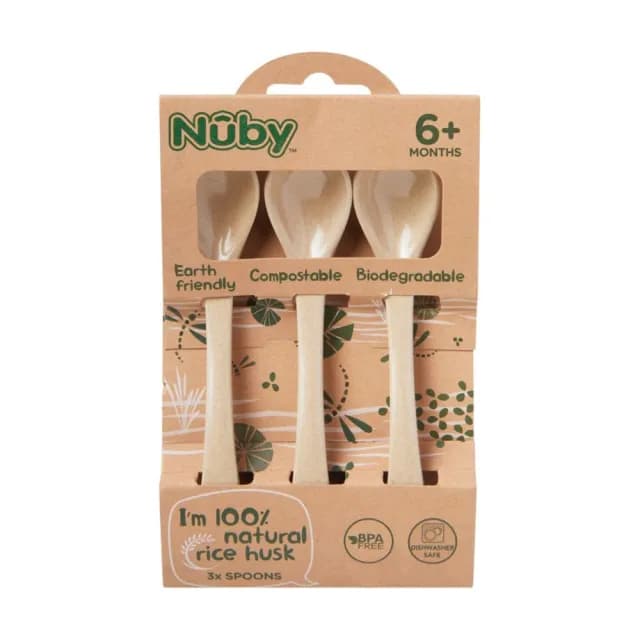 【Nuby官方直營】米餐具_兒童湯匙3入組