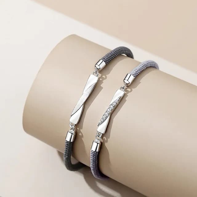 【巴黎精品】現貨+預購 925純銀手鍊情侶手繩(莫比烏斯環石生日情人節禮物男女飾品2款v1ar47)