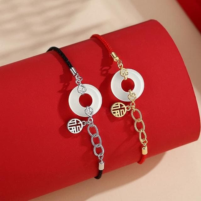 【巴黎精品】現貨+預購 925純銀手鍊情侶手繩(平安扣福氣滿滿生日情人節禮物男女飾品2款v1ar24)