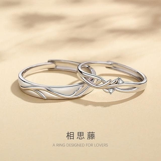 【巴黎精品】現貨+預購 925純銀戒指情侶對戒(相思藤鋯石開口戒生日情人節禮物男女飾品2款v1ar61)