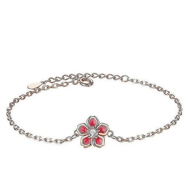 【巴黎精品】現貨+預購 925純銀項鍊櫻花三件套(桃花耳環鋯石生日情人節禮物女飾品v1ar89)