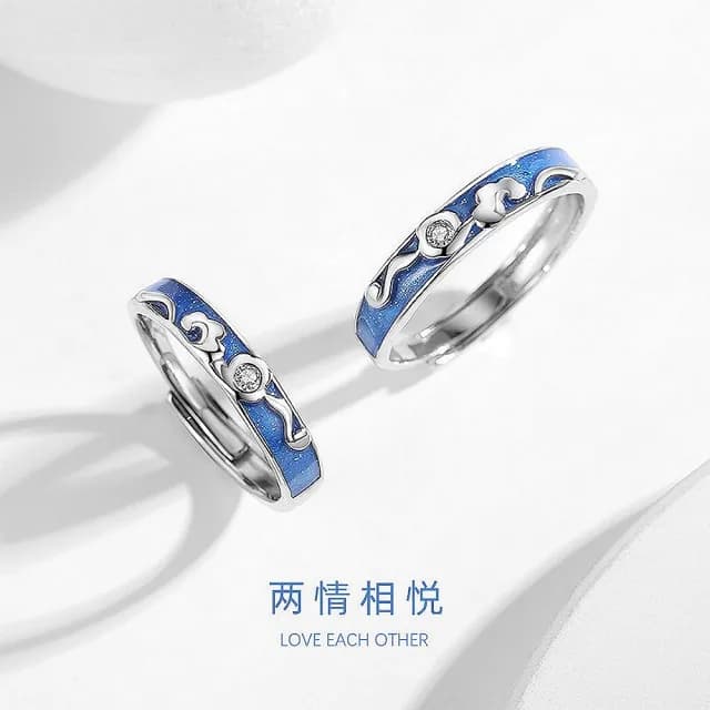 【巴黎精品】現貨+預購 925純銀戒指情侶對戒(兩情相悅開口戒生日情人節禮物男女飾品2款v1ar104)