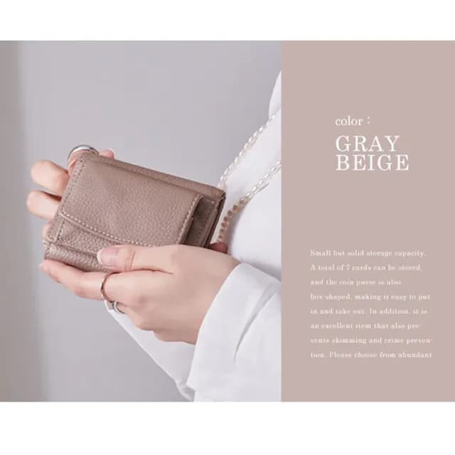 【日本LIZDAYS】雙11 天然牛皮7卡鈔票夾層零錢包迷你輕巧皮夾防盜刷阻絕電磁波(真牛