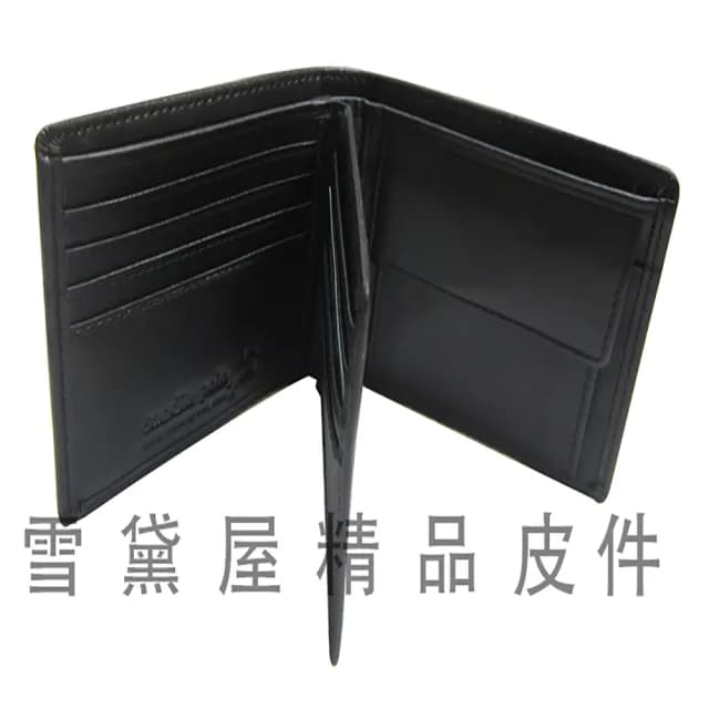 【SNOW.bagshop】情人節禮物 真皮包包  短夾男仕夾100%進口牛皮革標準尺寸固定型證件夾(內零錢袋附禮盒)