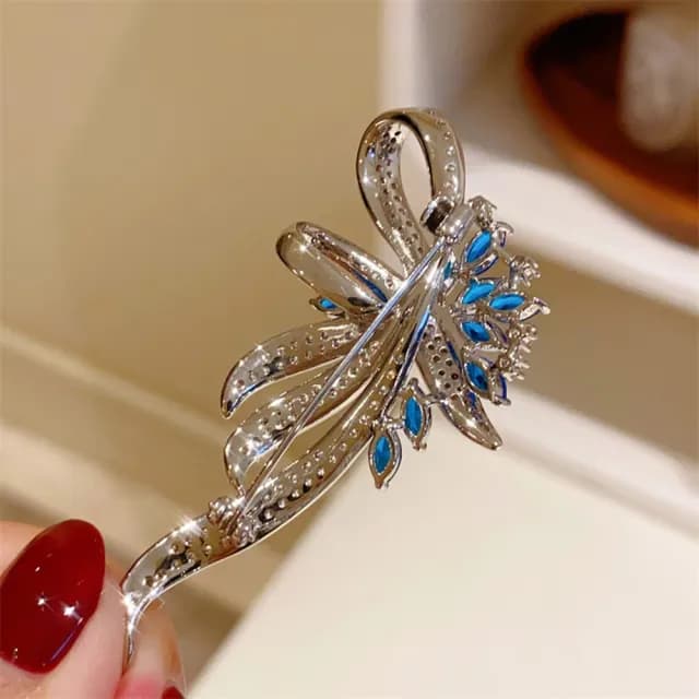 【巴黎精品】現貨+預購 鋯石胸針絲帶別針(精緻滿鑽水晶胸花生日情人節禮物女飾品a1ah87)