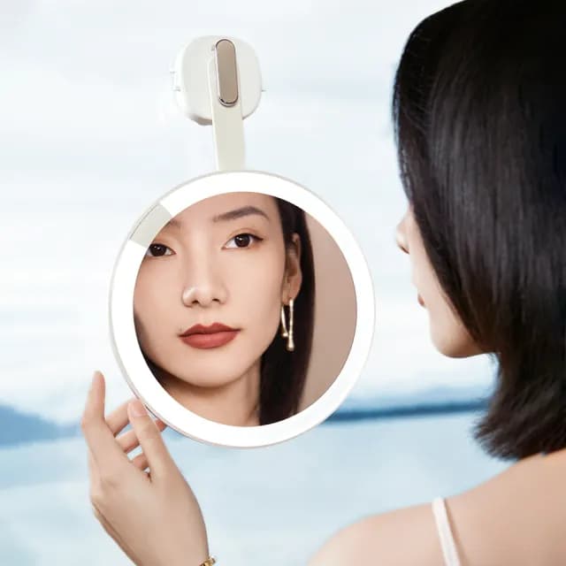 【AMIRO】覓光旅行化妝LED高清日光包包鏡(旅行化妝包/手拿包/化妝鏡/美妝鏡/隨身鏡/情人節禮物)