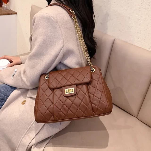 【MoonDy】情人節禮物 包包 包包 鏈條包 小香風包包 軟皮 包包女 大容量包包 通勤包包 腋下包 肩背包 單肩 