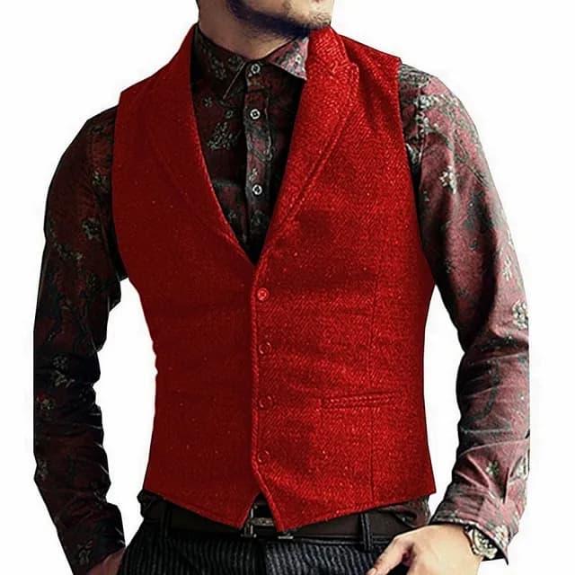 【巴黎精品】父親節禮物 西裝背心西服馬甲(純色復古修身翻領男外套11色a1ad24)