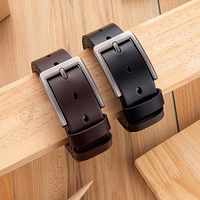 【米蘭精品】現貨+預購 真皮皮帶腰帶(合金針扣頭層牛皮男皮帶情人節生日聖誕節交換禮物2色74eh42)