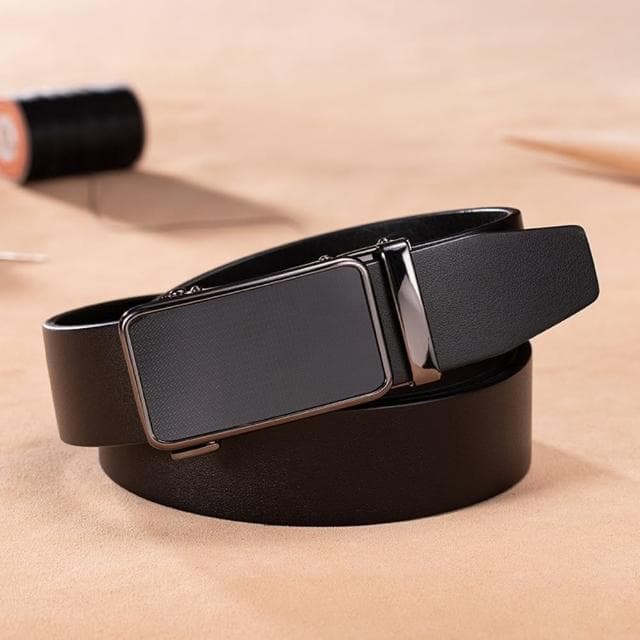 【米蘭精品】現貨+預購 真皮皮帶腰帶(時尚頭層牛皮自動扣男皮帶情人節生日聖誕節交換禮物2色74eh13)
