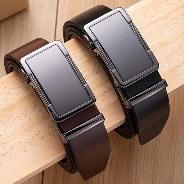 【米蘭精品】現貨+預購 真皮皮帶腰帶(商務自動扣頭層牛皮男皮帶情人節生日聖誕節交換禮物4款74eh11)