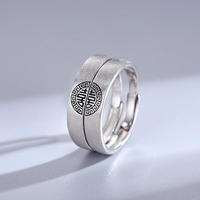 【米蘭精品】現貨+預購 925純銀戒指情侶對戒(素面方戒囍字浪漫生日情人節聖誕節交換禮物男女飾品74dw40)