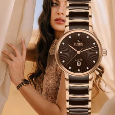 【Rado 雷達表】R02 Centrix晶萃真鑽自動機械腕錶-可可色陶瓷送禮推薦(R30019732)