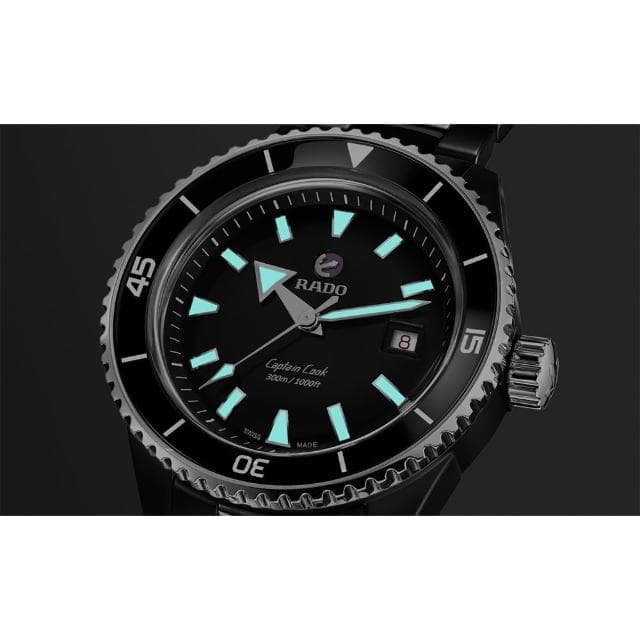 【Rado 雷達表】庫克船長 高科技陶瓷300米潛水機械腕錶-R02送禮推薦(R32129152)