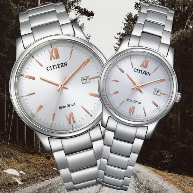 【CITIZEN 星辰】PAIR系列 光動能 簡約時尚 對錶 七夕 情人節 送禮 推薦(BM6978-77A/EW2318-73A)