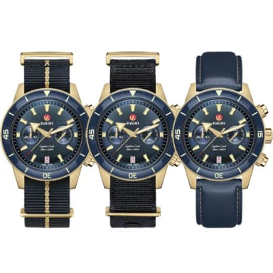 【Rado 雷達表】R02 庫克船長 系列 青銅 300米潛水計時腕錶送禮推薦(R32146208)