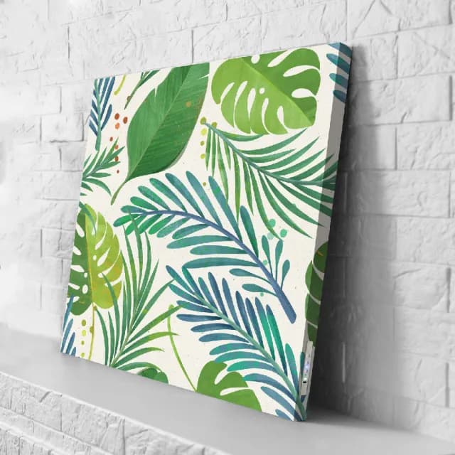 【日本 VisualSonic】看見你的聲音 藍牙畫布音箱-Jungle Leaf(掛畫喇叭)