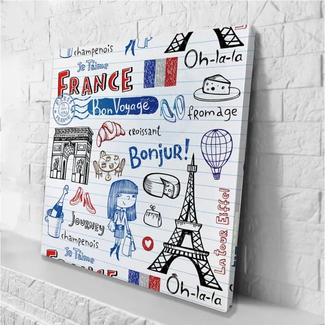 【日本 VisualSonic】看見你的聲音 藍牙畫布音箱-France(掛畫喇叭)