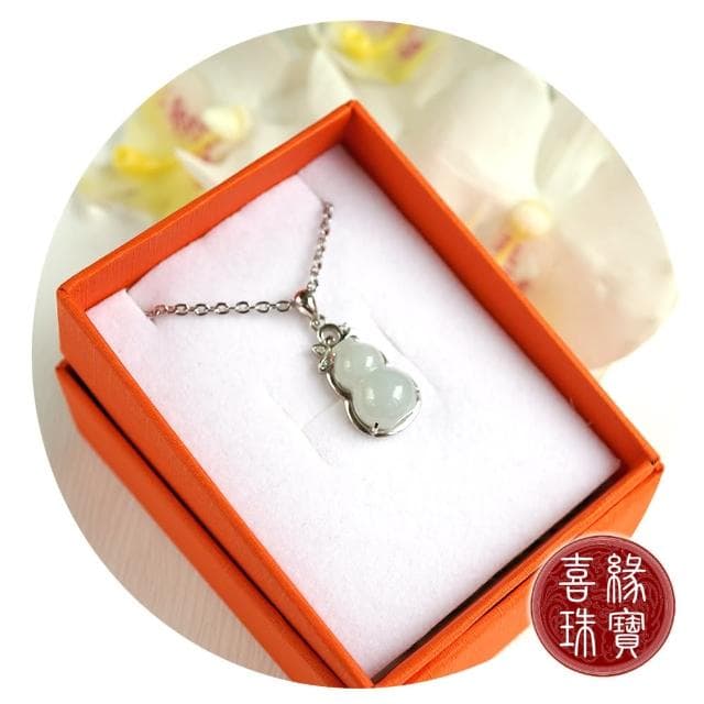 【喜緣玉品】天然翡翠葫蘆項鍊(二款任選)