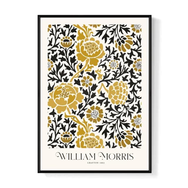 【菠蘿選畫所】William Morris Grafton-70x100cm(復古花卉圖騰掛畫/臥室裝飾畫/開店送禮)
