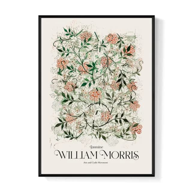 【菠蘿選畫所】William Morris Jasmine-70x100cm(復古花卉圖騰掛畫/臥室裝飾畫/開店送禮)