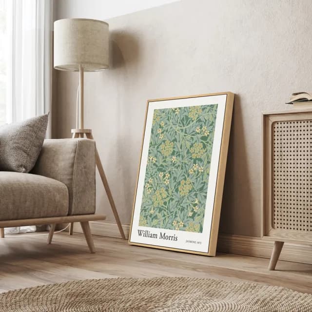 【菠蘿選畫所】William Morris 茉莉花-70x100cm(復古掛畫/裝飾畫/開店送禮/花卉圖騰)