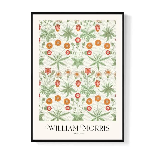 【菠蘿選畫所】William Morris 雛菊-70x100cm(復古花卉圖騰掛畫/臥室裝飾畫/開店送禮)