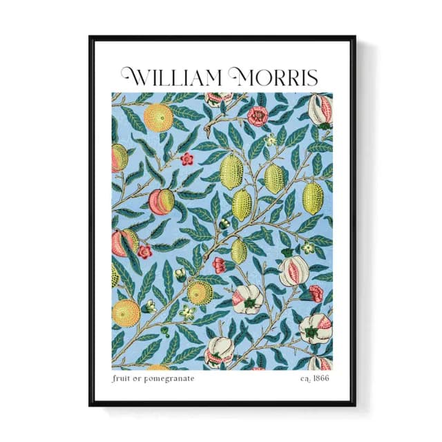 【菠蘿選畫所】William Morris 石榴 - 30x40cm(復古花卉圖騰掛畫/臥室裝飾畫/開店送禮)