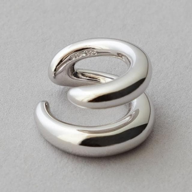 【ete】Peek Cuff  簡約摩登比克耳釦(銀色 金色)