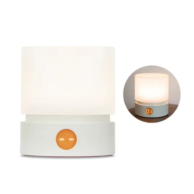 【伴你入睡】觸控床頭LED圓柱燈(歐式檯燈 小夜燈 led復古桌燈 氛圍燈 起夜哺乳燈 情人節禮物 裝飾燈)