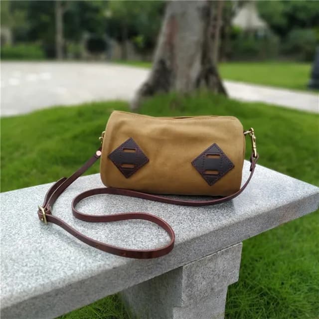 【巴黎精品】父親節禮物 側背包帆布肩背包(日式復古斜背簡約男女包包2色v1ac18)