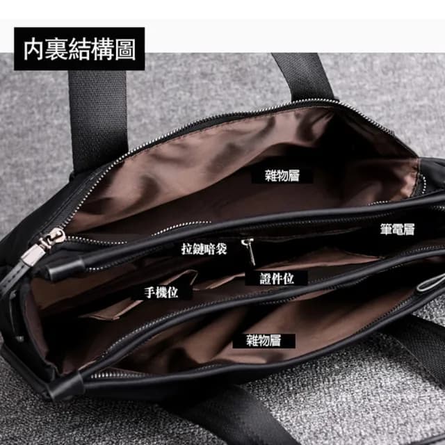 【BONum 博紐】父親節禮物 高端牛津布男士輕旅行包大款(牛津布 公事包 公文包 輕便 大學生 書