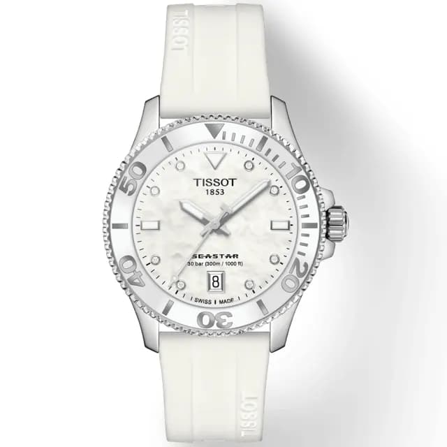 【TISSOT 天梭 官方授權】SEASTAR 海星 300米潛水 對錶 手錶(T1204102705100+T1202101711600)