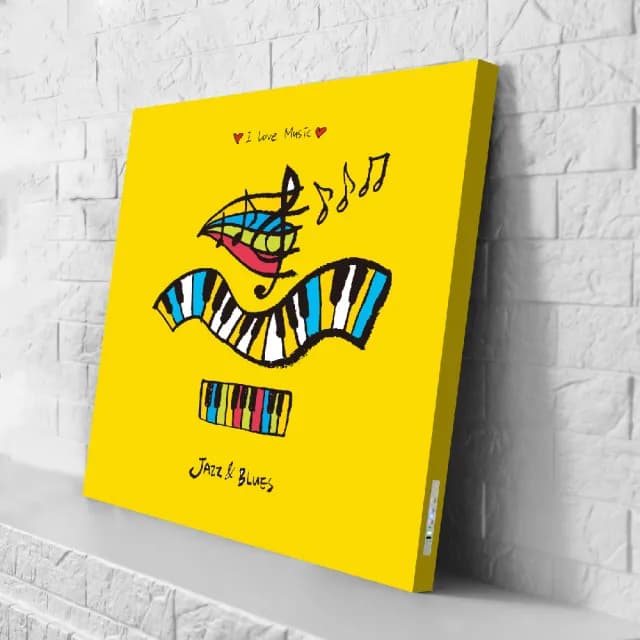 【日本 VisualSonic】看見你的聲音 藍牙畫布音箱-Jazz & Blues(掛畫喇叭)