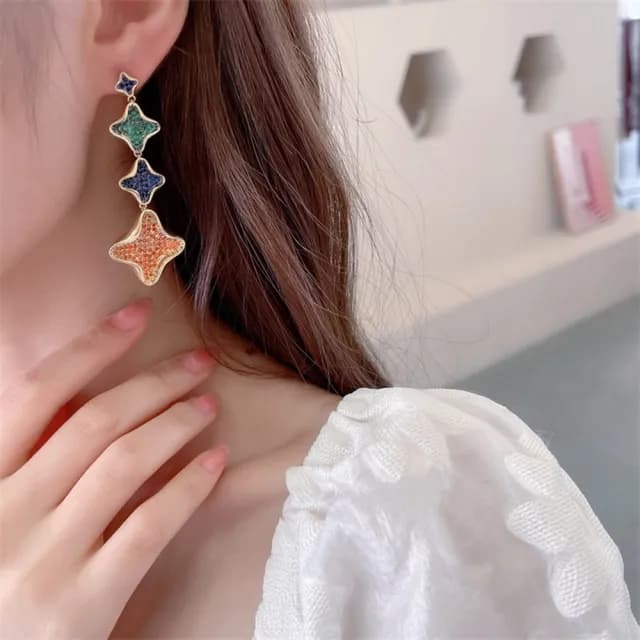 【巴黎精品】現貨+預購 鋯石耳環925純銀耳針(長款立體捲邊生日母親節禮物女飾品2色p1bk82)