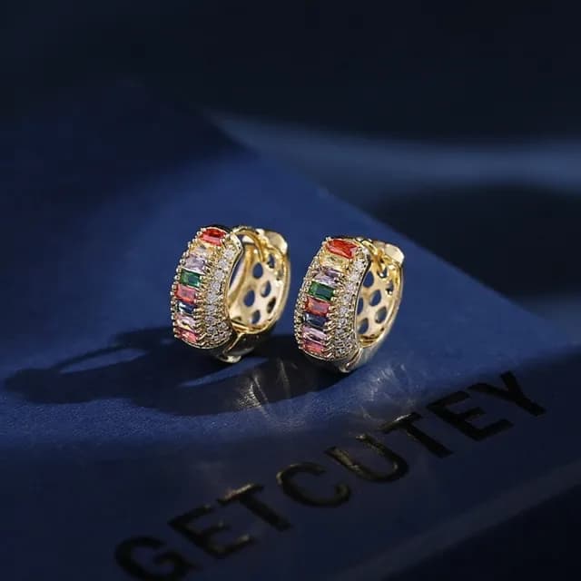 【巴黎精品】現貨+預購 鋯石耳環925純銀耳針(小巧耳扣圓圈生日母親節禮物女飾品2色p1bk61)