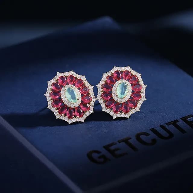 【巴黎精品】現貨+預購 鋯石耳環925純銀耳針(簡約圓形輕奢生日母親節禮物女飾品6色p1bk57)