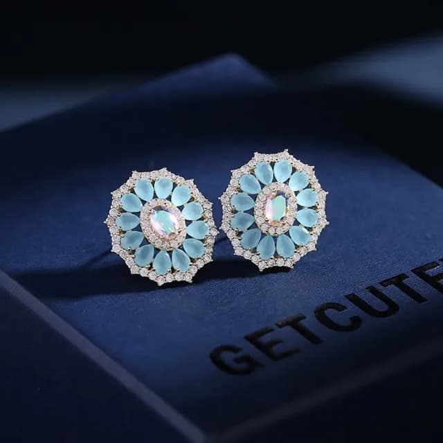 【巴黎精品】現貨+預購 鋯石耳環925純銀耳針(簡約圓形輕奢生日母親節禮物女飾品6色p1bk57)