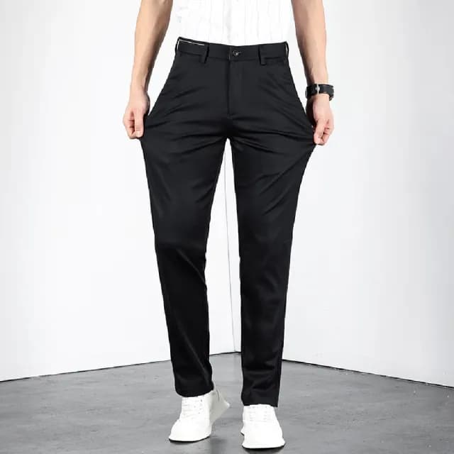 【米蘭精品】現貨+預購 休閒褲長褲(薄款萊賽爾棉彈力休閒男褲子父親節禮物3色74er14)