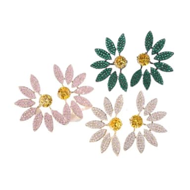 【巴黎精品】現貨+預購 鋯石耳環925純銀耳針(微鑲花朵復古生日母親節禮物女飾品3色p1bk30)
