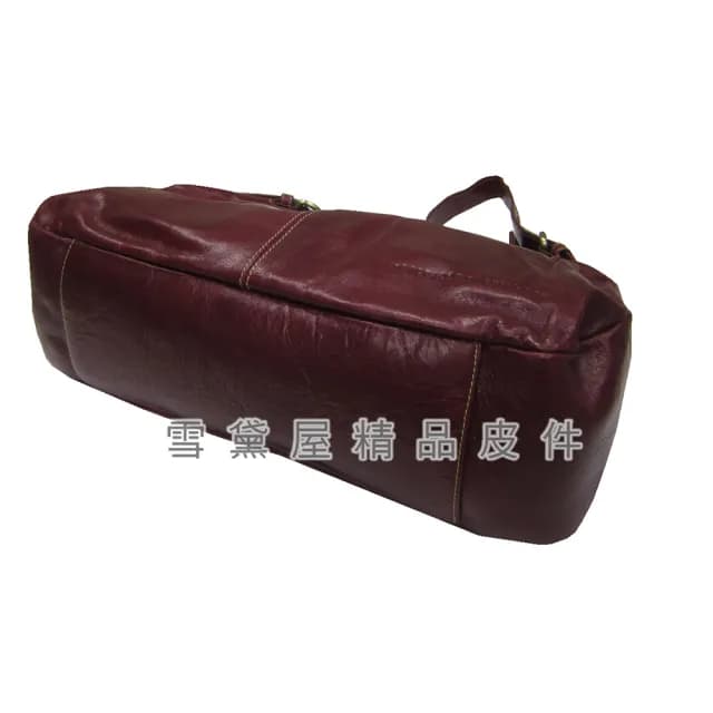 【SNOW.bagshop】情人節禮物 真皮 水餃包肩背包中容量(真皮包包 主袋內二隔層二拉鍊暗袋復古設計100%進口牛
