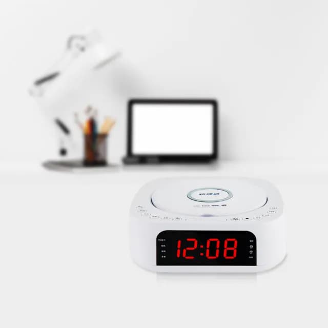 【Abee 快譯通】藍芽無線充電手提CD立體聲音響 CW1016(MP3 FM電台 鬧鐘 手機無線充電 收音機)