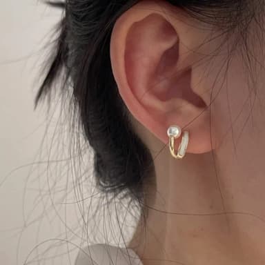 【Oni 歐妮】寶貝  耳針穿式耳環耳釘耳骨環 耳飾925銀針(1對入)
