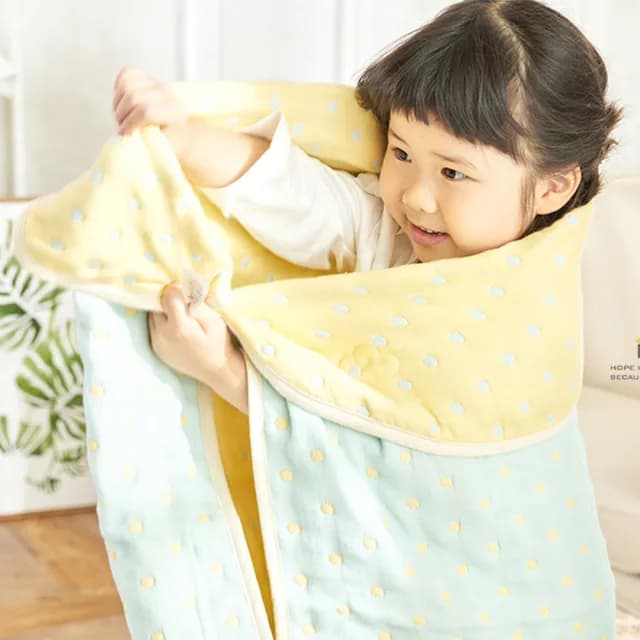 【MARURU】禮盒組 日本製六層紗被 青檸 70x100cm(彌月禮盒 新生兒禮盒 出生送禮 新生兒送禮)