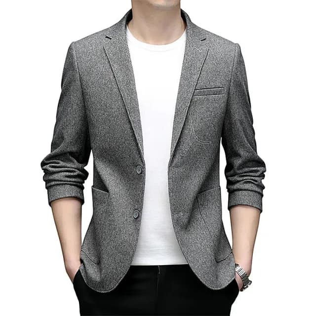 【米蘭精品】現貨+預購 西裝外套休閒西服(彈力垂感防曬春秋男外套父親節禮物3色74eb1)