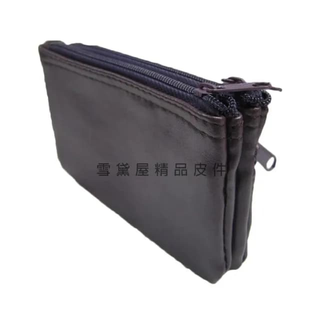 【SNOW.bagshop】父親節禮物 零錢包中型容量(三層主袋+外袋共四層進口防水包 防刮皮革材質零錢鑰匙包證件包