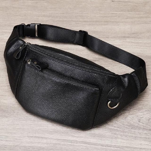 【米蘭精品】現貨+預購 胸包真皮腰包(復古胸背真皮百搭斜跨父親節禮物男包包2色74es26)