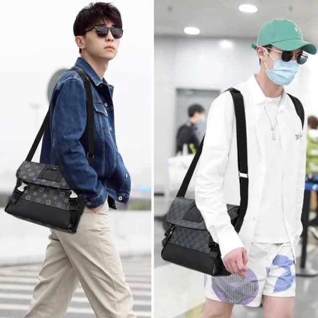 【MoonDy】父親節禮物 包包 型男 真皮包包 斜背包男 牛皮斜背包 肩包男 郵差包 男士包包 男人包包 名牌包包