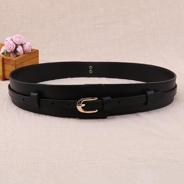【米蘭精品】現貨+預購 腰封真皮皮帶(牛皮百搭兩用寬版女配件情人節生日聖誕節交換禮物4色74eg15)